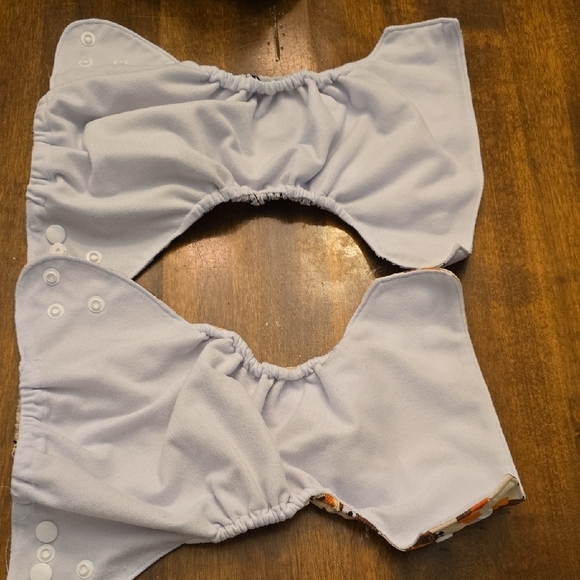 Charming Owl Print Diaper Covers - Black and Orange - Picture 4 of 4